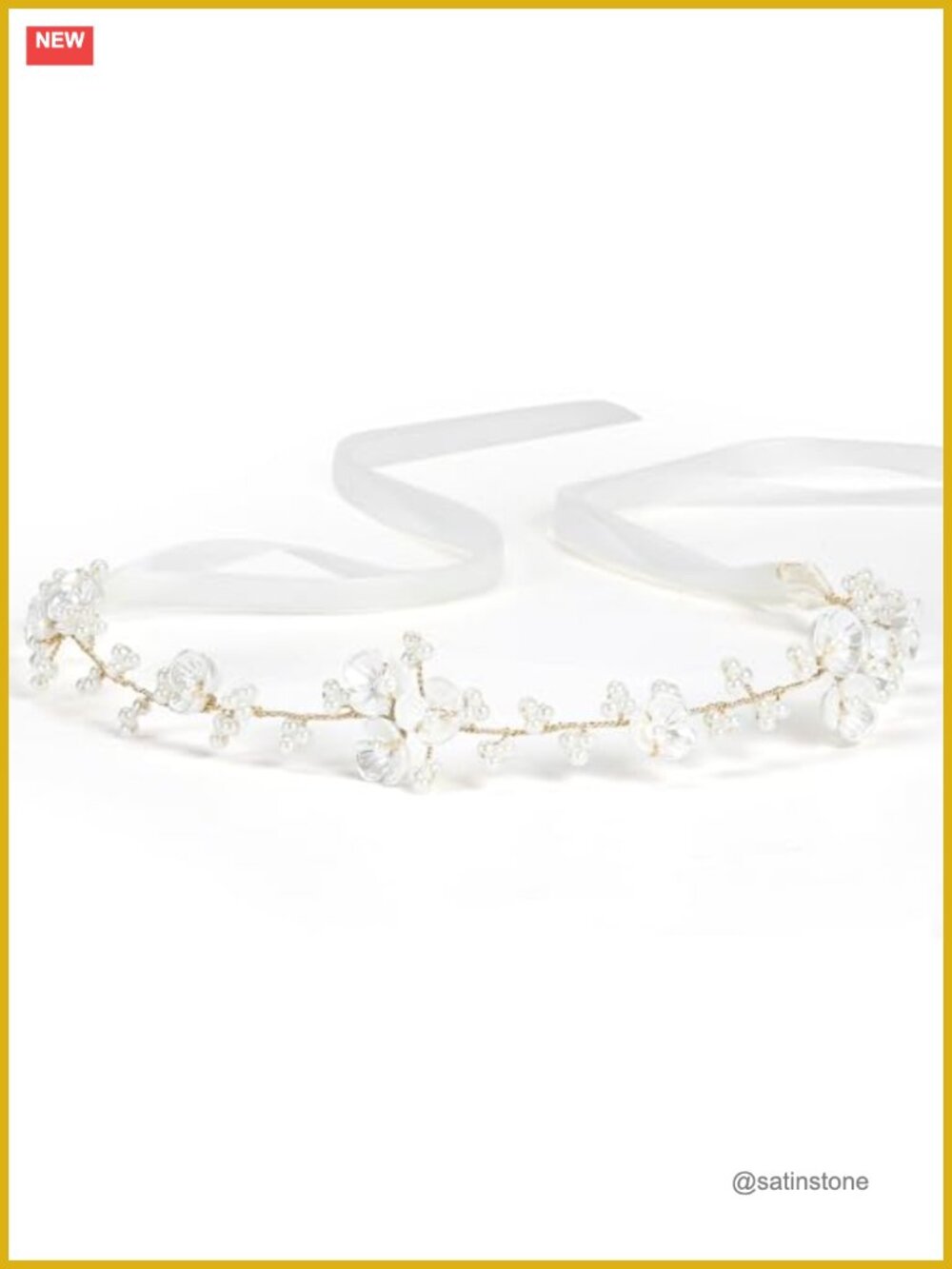 Handmade Pearl Flower Girl Headband Wedding Communion Hair Accessory